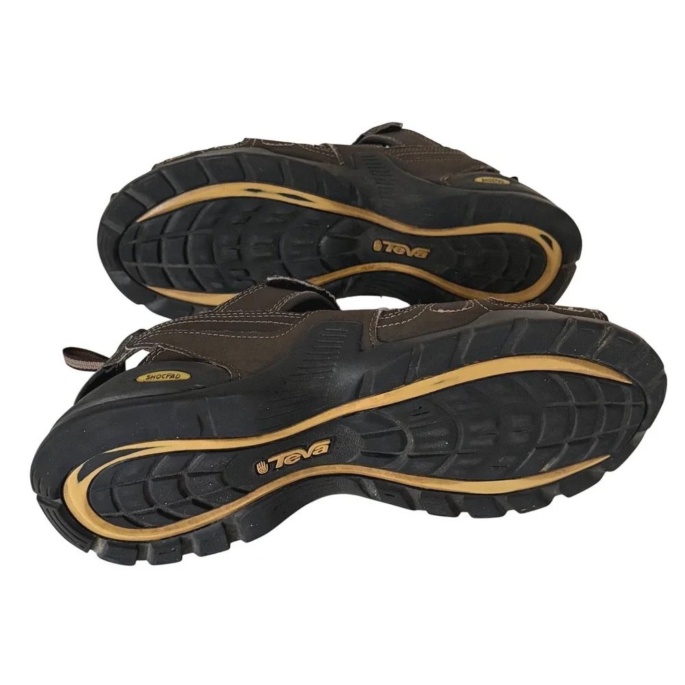 Teva Omnium Men's Brown Closed Toe Hiking Water Sandals ShocPad 1001116 Size 11‎